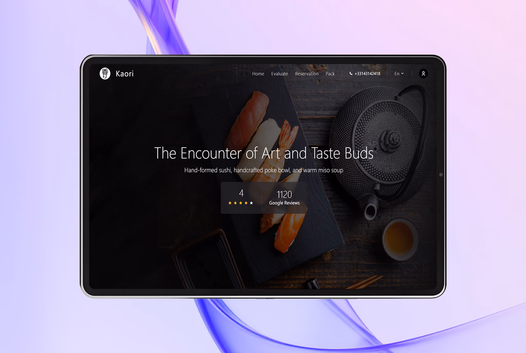 Premium website showcase